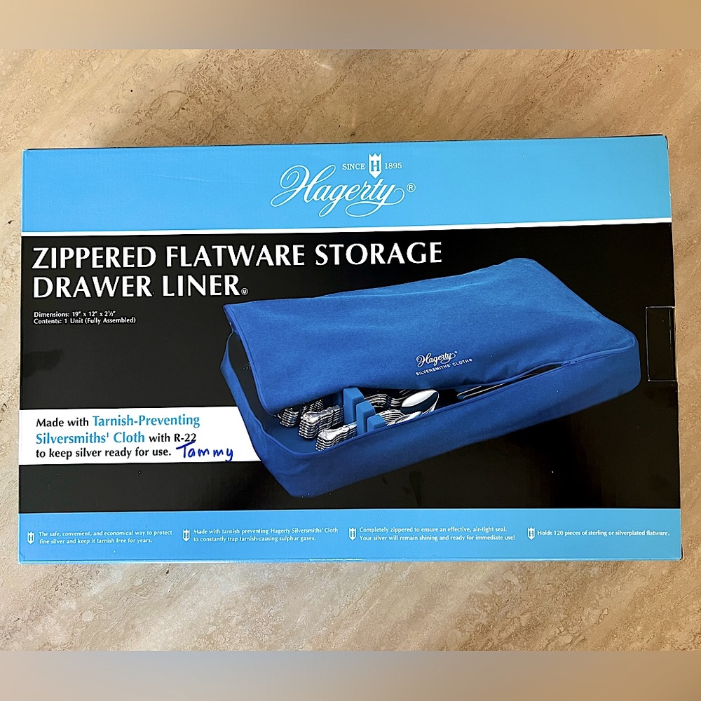 Hagerty Zippered Silver Flatware Storage drawer liner. NIB